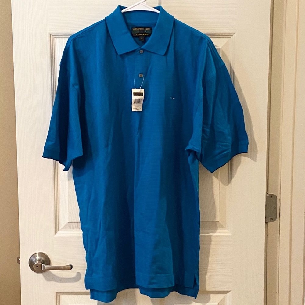 Alexander Julian Colours Electric Blue Polo Shirt